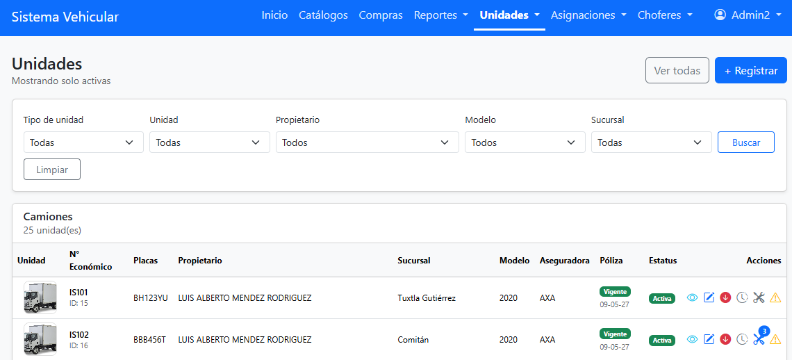 Sistema de Control Vehicular